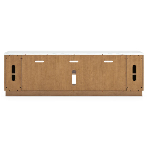 Camdill - XL TV Stand With Fireplace Option - Light Brown – TV Stands by Signature Design by Ashley® at Furniture Wholesale Plus , Nashville furniture store