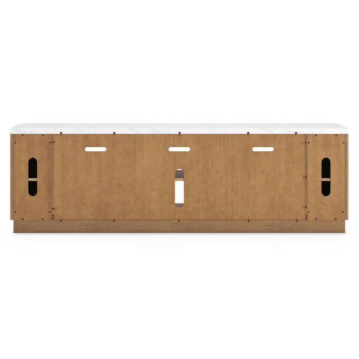 Camdill - XL TV Stand With Fireplace Option - Light Brown – TV Stands by Signature Design by Ashley® at Furniture Wholesale Plus , Nashville furniture store