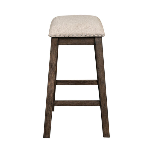 Harrison - Upholstered Console Stool - Espresso – Counter Height (24"-27") by Liberty Furniture at Furniture Wholesale Plus , Nashville furniture store