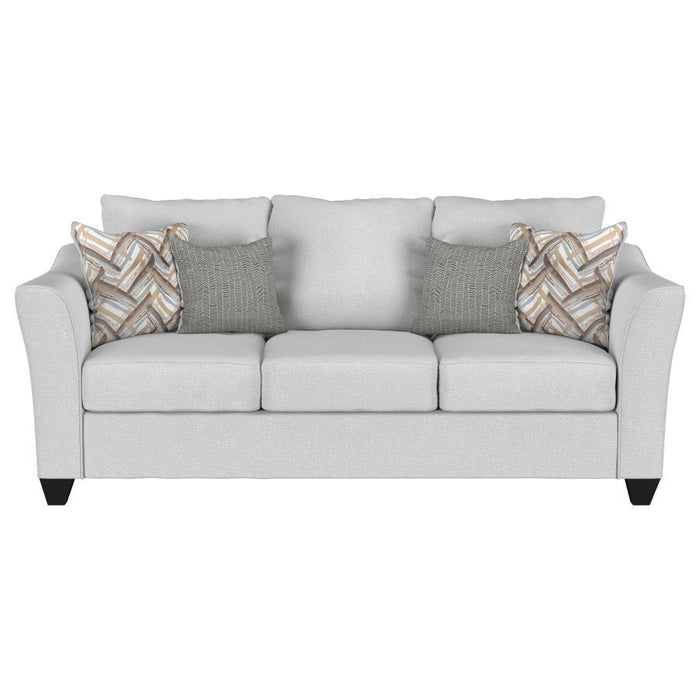 Salizar - Upholstered Flared Arm Sofa Set - Premium Stationary Sofas & Loveseats from CoasterEssence - Just $1809! Shop now at Furniture Wholesale Plus  We are the best furniture store in Nashville, Hendersonville, Goodlettsville, Madison, Antioch, Mount Juliet, Lebanon, Gallatin, Springfield, Murfreesboro, Franklin, Brentwood