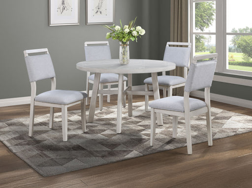 Blanche - 5 Piece Dining Room Set - Antique White – 5 Piece Dining Room Sets by Crown Mark at Furniture Wholesale Plus , Nashville furniture store
