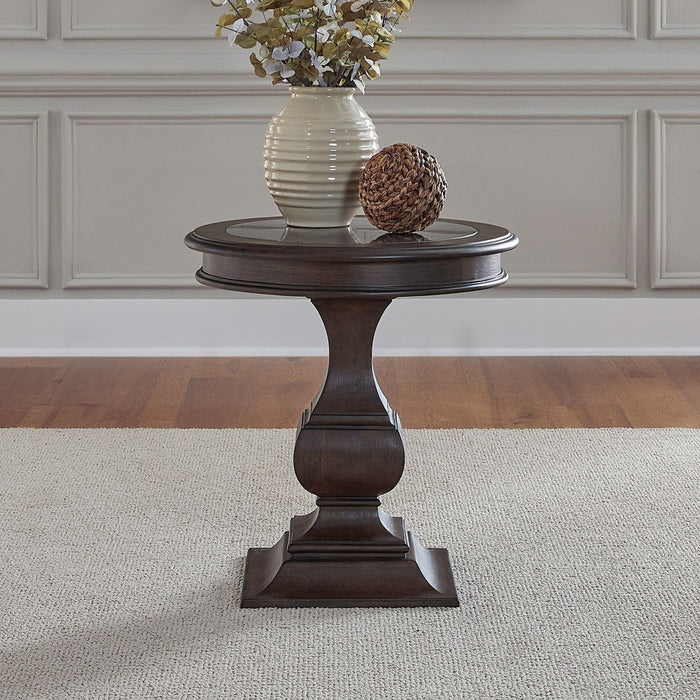 Providence Park - Round End Table - Chateau Brown – End Tables by Liberty Furniture at Furniture Wholesale Plus , Nashville furniture store