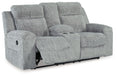 Buntington - Dbl Reclining Loveseat with Console - Pewter – Reclining Loveseats by Benchcraft® at Furniture Wholesale Plus , Nashville furniture store