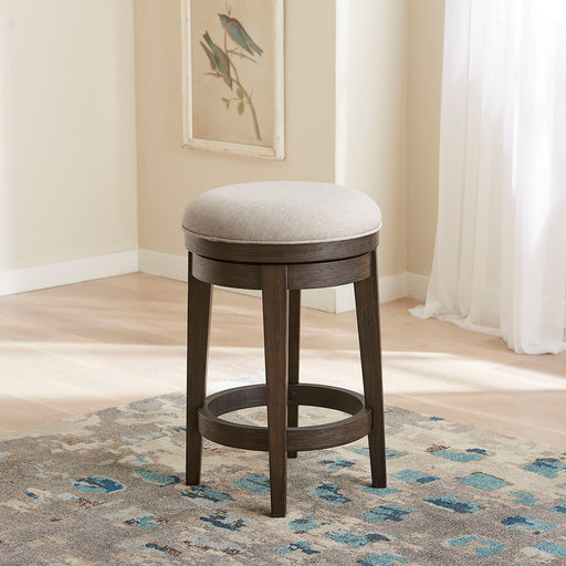 Mill Creek - Console Swivel Stool - Peppercorn – Counter Height (24"-27") by Liberty Furniture at Furniture Wholesale Plus , Nashville furniture store