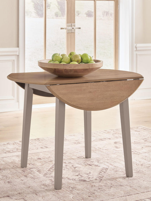 Harperfeld - Round Dining Room Drop Leaf Table - Natural / Gray – Dining Tables by Signature Design by Ashley® at Furniture Wholesale Plus , Nashville furniture store