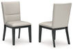 Glinari - Dining Upholstered Side Chair (Set of 2) - Taupe / Black – Chair Sets by Signature Design by Ashley® at Furniture Wholesale Plus , Nashville furniture store