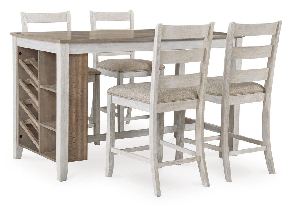 Skempton - Rectangular Counter Table With Storage - White – Counter Tables by Signature Design by Ashley® at Furniture Wholesale Plus , Nashville furniture store