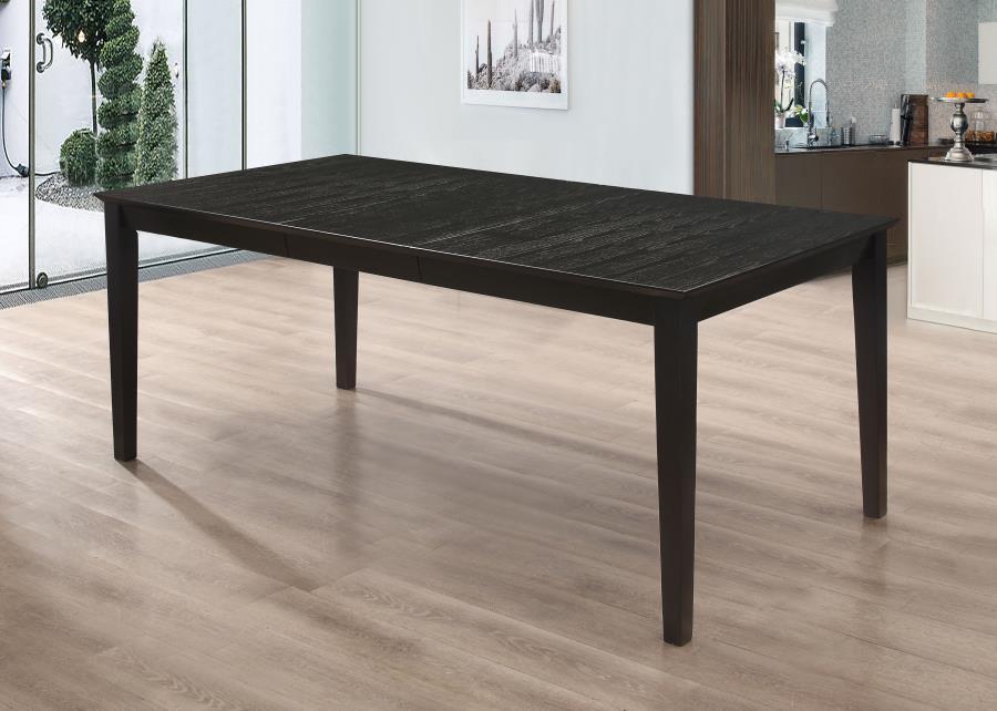 Louise - Rectangular Extension Leaf Dining Table - Black – Dining Tables with Extensions by CoasterEveryday at Furniture Wholesale Plus , Nashville furniture store