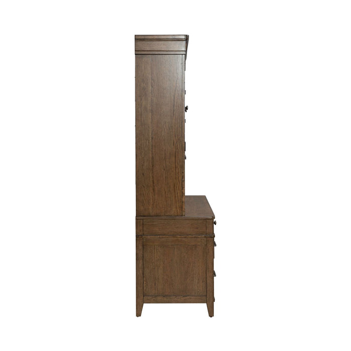 Carolina Park - Credenza & Hutch - Amber Brown – Credenzas & Hutches by Liberty Furniture at Furniture Wholesale Plus , Nashville furniture store