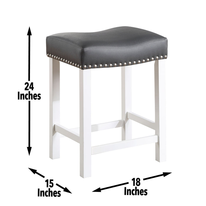 Zermatt - Counter Stool (Set of 2) - White - Premium Stool Sets from Steve Silver Furniture - Just $219! Shop now at Furniture Wholesale Plus  We are the best furniture store in Nashville, Hendersonville, Goodlettsville, Madison, Antioch, Mount Juliet, Lebanon, Gallatin, Springfield, Murfreesboro, Franklin, Brentwood
