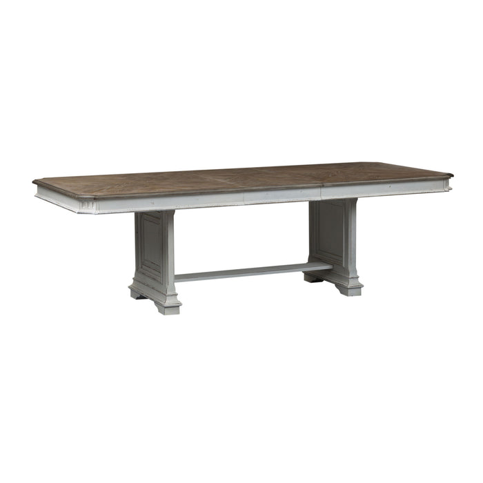 Abbey Park - Trestle Table - Antique White – Dining Tables by Liberty Furniture at Furniture Wholesale Plus , Nashville furniture store