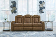 Wolfridge - 2 Pc. - Power Reclining Sofa, Power Reclining Loveseat With Console - Brindle – Reclining Sofas & Loveseats by Signature Design by Ashley® at Furniture Wholesale Plus , Nashville furniture store