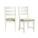 Park Creek - Ladder Back Side Chair (Set of 2) - Cottage White Finish – Chair Sets by Elements International at Furniture Wholesale Plus , Nashville furniture store