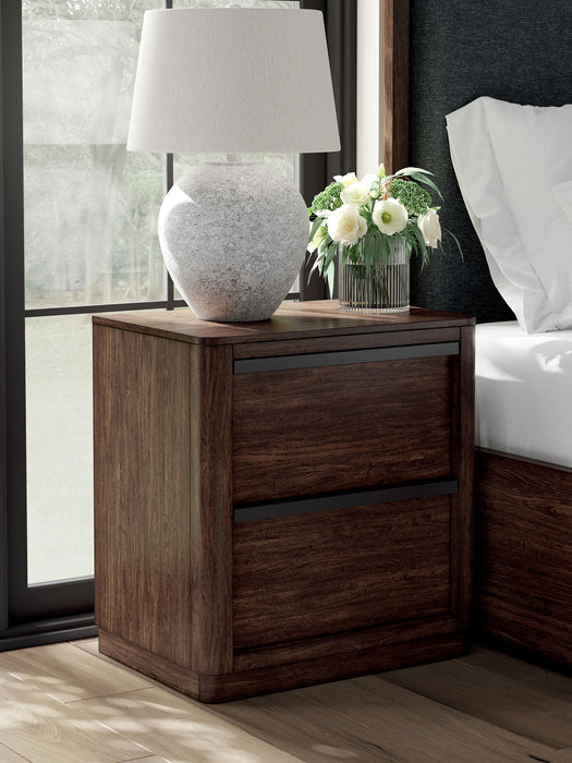 Dilenno - Two Drawer Night Stand - Dark Brown – Accent Nightstands by Signature Design by Ashley® at Furniture Wholesale Plus , Nashville furniture store