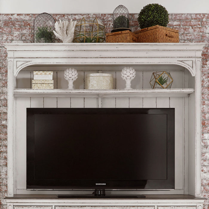 Magnolia Manor - Entertainment Hutch - Antique White – Hutches by Liberty Furniture at Furniture Wholesale Plus , Nashville furniture store
