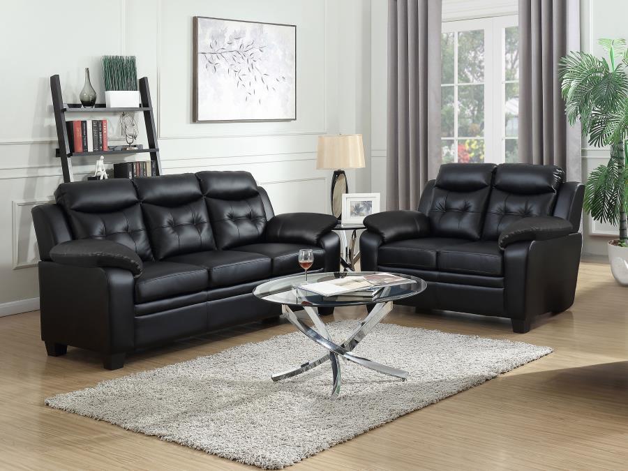 Finley - Upholstered Padded Arm Tufted Sofa Set – Stationary Sofas & Loveseats by CoasterEveryday at Furniture Wholesale Plus , Nashville furniture store