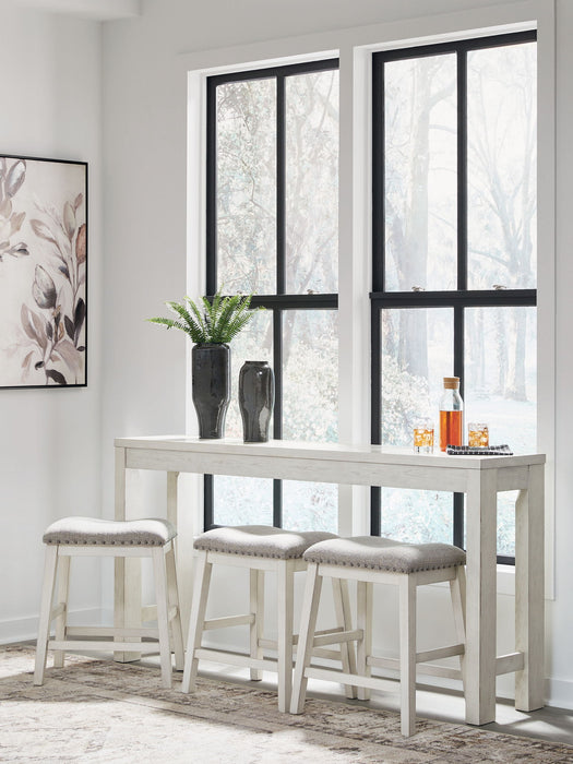 Robbinsdale - Rectangular Dining Room Counter Table Set (Set of 4) - Antique White – 4 Piece Dining Room Sets by Signature Design by Ashley® at Furniture Wholesale Plus , Nashville furniture store