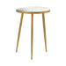 Acheson - Round Marble Top Side Table - White And Gold - Premium Side Tables from CoasterEveryday - Just $139! Shop now at Furniture Wholesale Plus  We are the best furniture store in Nashville, Hendersonville, Goodlettsville, Madison, Antioch, Mount Juliet, Lebanon, Gallatin, Springfield, Murfreesboro, Franklin, Brentwood