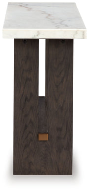 Burkhaus - Sofa Table - White / Dark Brown – Sofa Tables by Signature Design by Ashley® at Furniture Wholesale Plus , Nashville furniture store