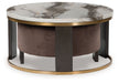 Jazmore - Nesting Cocktail Tables (Set of 2) - Brown / Brass Finish – Nesting Tables by Signature Design by Ashley® at Furniture Wholesale Plus , Nashville furniture store