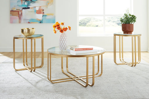 Milloton - Occasional Table Set (Set of 3) - Gold – Table Sets by Signature Design by Ashley® at Furniture Wholesale Plus , Nashville furniture store