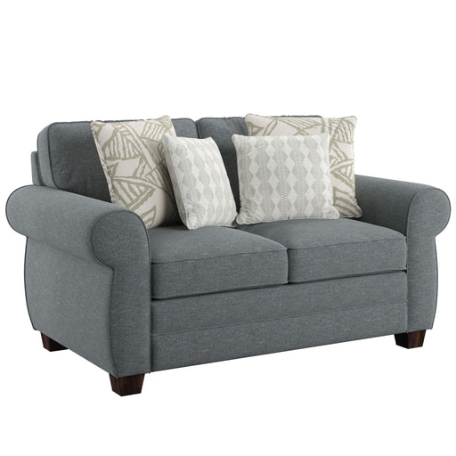 Royce - Complete Loveseat - Slate Blue - Premium Stationary Loveseats from Emerald Home - Just $959! Shop now at Furniture Wholesale Plus  We are the best furniture store in Nashville, Hendersonville, Goodlettsville, Madison, Antioch, Mount Juliet, Lebanon, Gallatin, Springfield, Murfreesboro, Franklin, Brentwood
