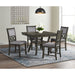 Amherst - Dining Side Chair With Fabric Cushion Side Stretcher (Set of 2) - Gray Finish – Chair Sets by Elements International at Furniture Wholesale Plus , Nashville furniture store