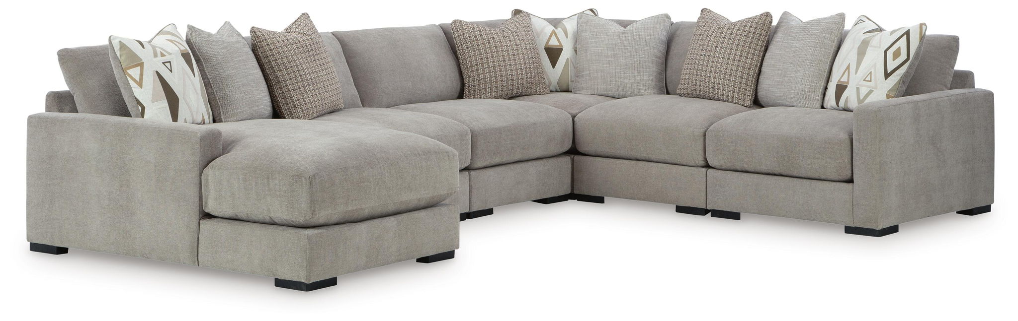 Aslan Court - Sectional – Stationary Sectionals by Benchcraft® at Furniture Wholesale Plus , Nashville furniture store