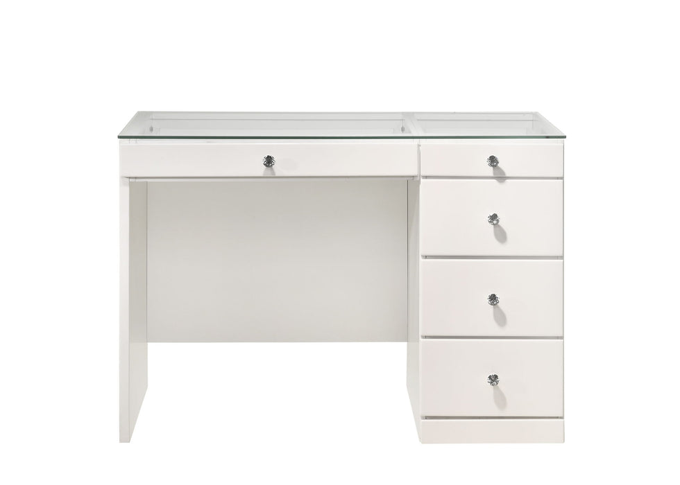 Morgan - Vanity Desk With Glass Top – Vanity Desks by Crown Mark at Furniture Wholesale Plus , Nashville furniture store