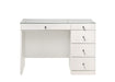 Morgan - Vanity Desk With Glass Top, LED Luxo Mirror & Stool - White – Vanity Sets by Crown Mark at Furniture Wholesale Plus , Nashville furniture store