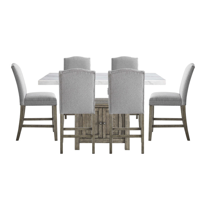 Grayson - Counter Height Set With White Top Table – 5 Piece Dining Room Sets by Steve Silver Furniture at Furniture Wholesale Plus , Nashville furniture store