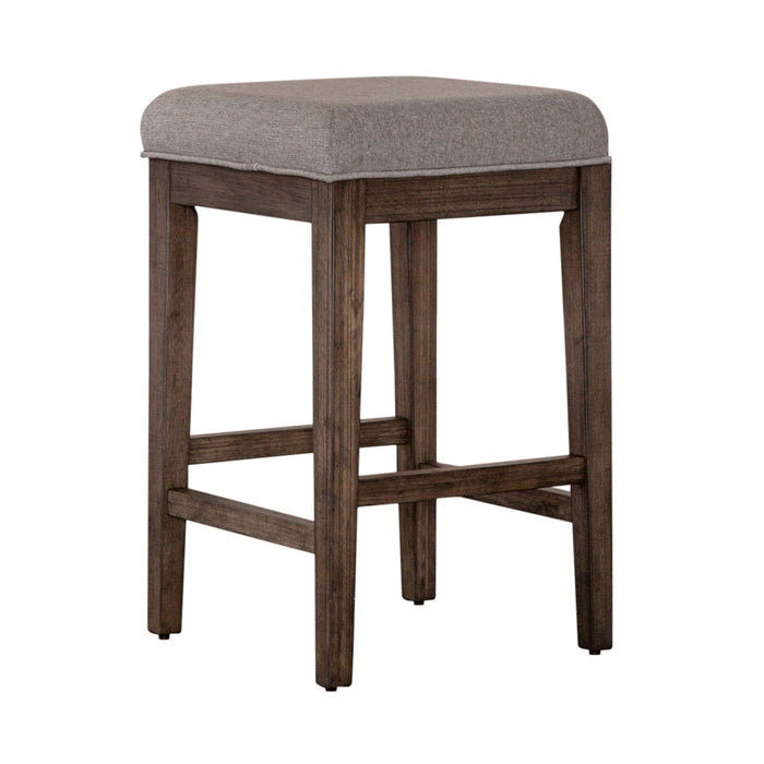 Arrowcreek - Upholstered Console Stool - Weathered Stone – Counter Height (24"-27") by Liberty Furniture at Furniture Wholesale Plus , Nashville furniture store