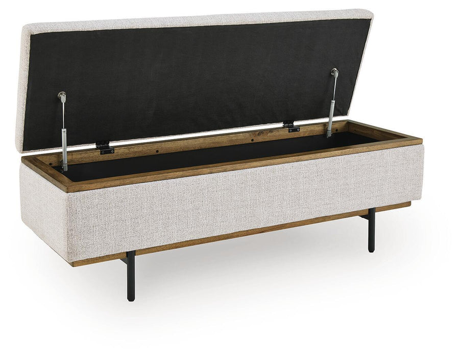Dettaford Next-Gen Nuvella - Storage Bench - Stone – Storage Benches by Signature Design by Ashley® at Furniture Wholesale Plus , Nashville furniture store