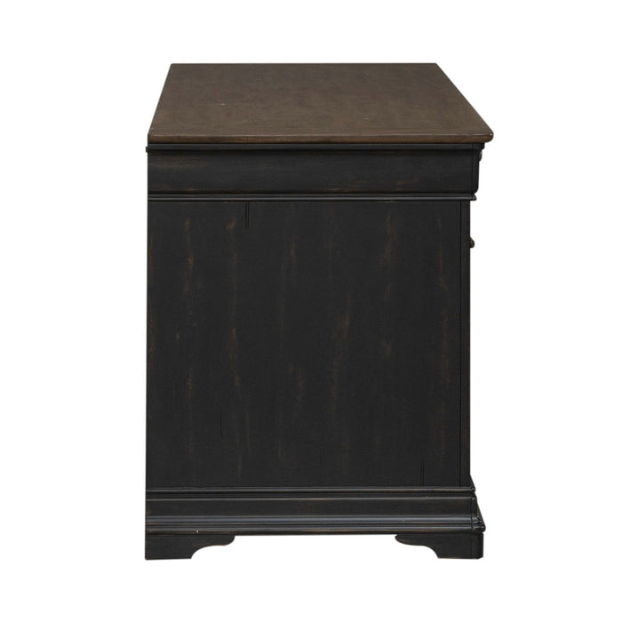 Meritage - Jr Executive Credenza - Aged Charcoal – Credenzas by Liberty Furniture at Furniture Wholesale Plus , Nashville furniture store