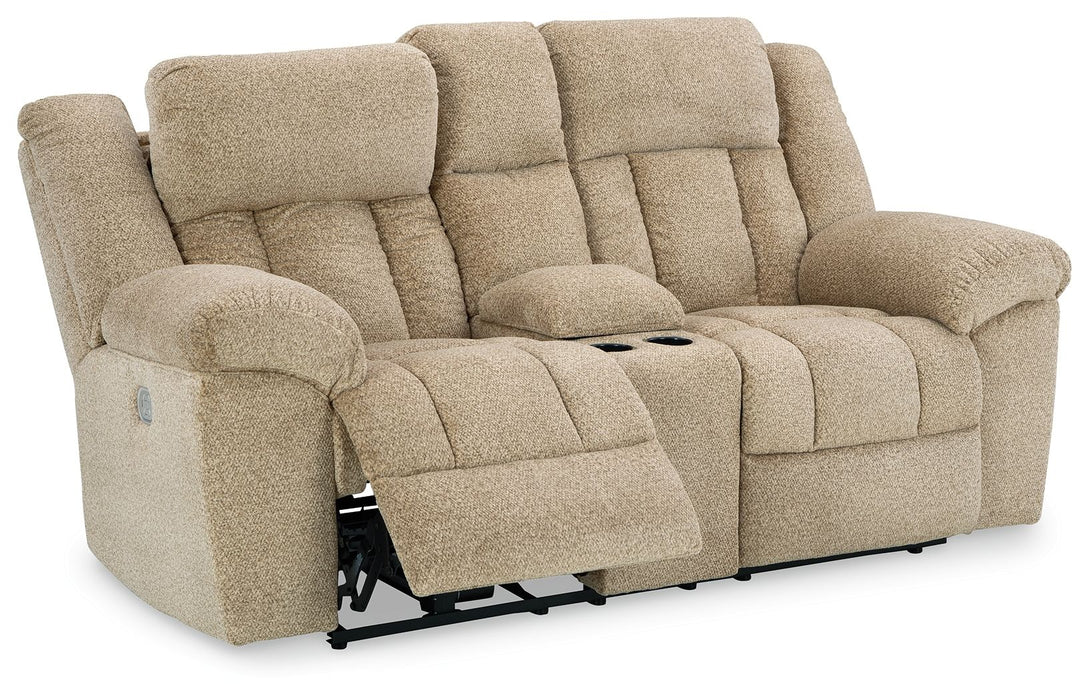 Tip-off - Power Reclining Loveseat With Console / Adj Headrest – Reclining Loveseats by Signature Design by Ashley® at Furniture Wholesale Plus , Nashville furniture store