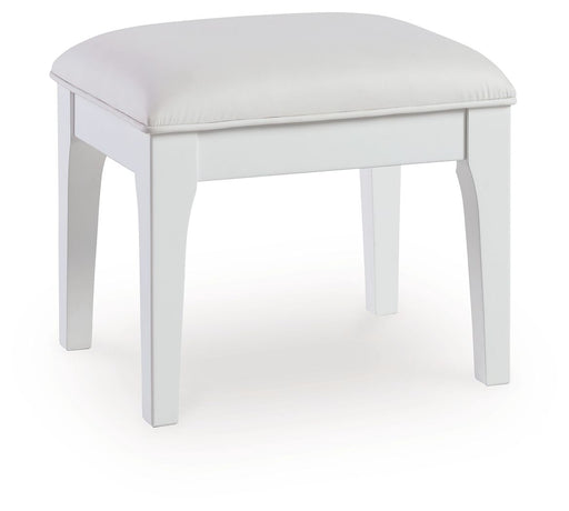 Chalanna - White - Vanity Stool - Premium Vanity Stools from Signature Design by Ashley® - Just $98! Shop now at Furniture Wholesale Plus  We are the best furniture store in Nashville, Hendersonville, Goodlettsville, Madison, Antioch, Mount Juliet, Lebanon, Gallatin, Springfield, Murfreesboro, Franklin, Brentwood