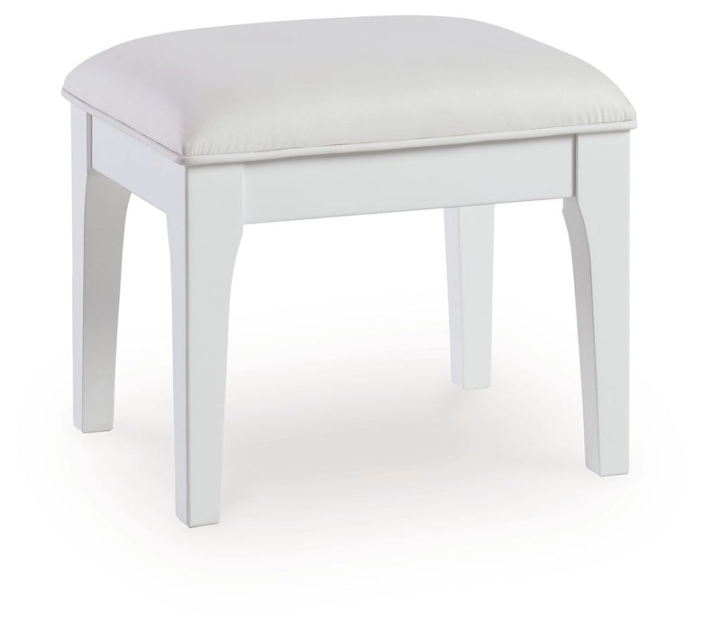 Chalanna - Vanity Stool - White – Vanity Stools by Signature Design by Ashley® at Furniture Wholesale Plus , Nashville furniture store