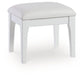 Chalanna - Vanity Stool - White – Vanity Stools by Signature Design by Ashley® at Furniture Wholesale Plus , Nashville furniture store