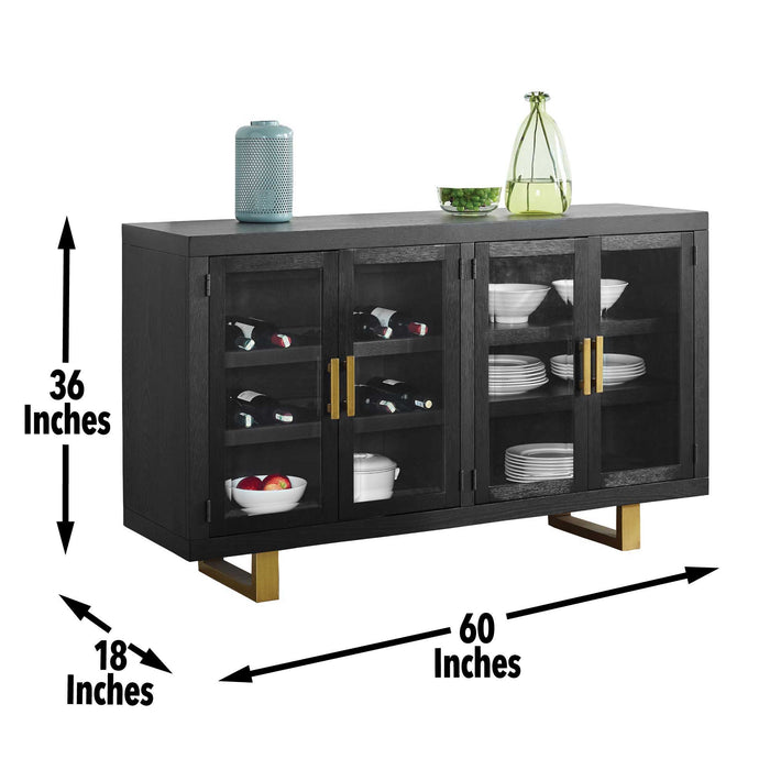 Yves - Server - Black – Servers by Steve Silver Furniture at Furniture Wholesale Plus , Nashville furniture store