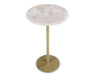 Rosie - Rose Quartz Top Chairside Table - Beige – Chair Side Tables by Steve Silver Furniture at Furniture Wholesale Plus , Nashville furniture store