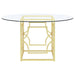 Starlight - Round Glass Top Metal Dining Table – Dining Tables by Coaster Fine Furniture at Furniture Wholesale Plus , Nashville furniture store