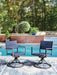 Rocky Creek - Sling Swivel Chair (Set of 2) - Blue / Gray – Chair Sets by Signature Design by Ashley® at Furniture Wholesale Plus , Nashville furniture store