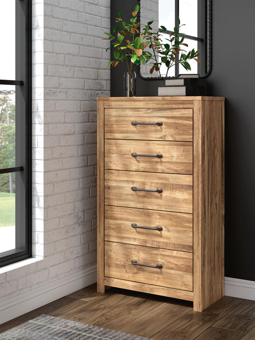 Maystonna - Five Drawer Chest - Brown – Accent Chests by Signature Design by Ashley® at Furniture Wholesale Plus , Nashville furniture store