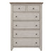 Farmhouse Reimagined - 5 Drawer Chest - Antique White / Chestnut Tops – Accent Chests by Liberty Furniture at Furniture Wholesale Plus , Nashville furniture store