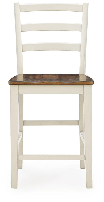 Brinfern - Barstool (Set of 2) - Brown / Antique White – Stool Sets by Signature Design by Ashley® at Furniture Wholesale Plus , Nashville furniture store