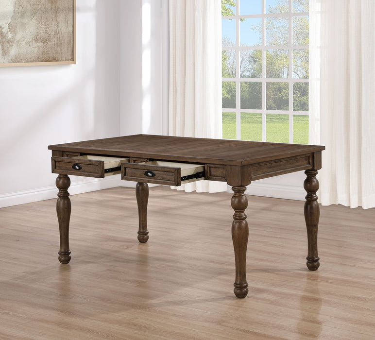 Joanna - 4 Drawer Dining Table - Brown – Dining Tables by Steve Silver Furniture at Furniture Wholesale Plus , Nashville furniture store