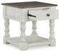 Havalance - Square End Table - White / Gray – End Tables by Signature Design by Ashley® at Furniture Wholesale Plus , Nashville furniture store