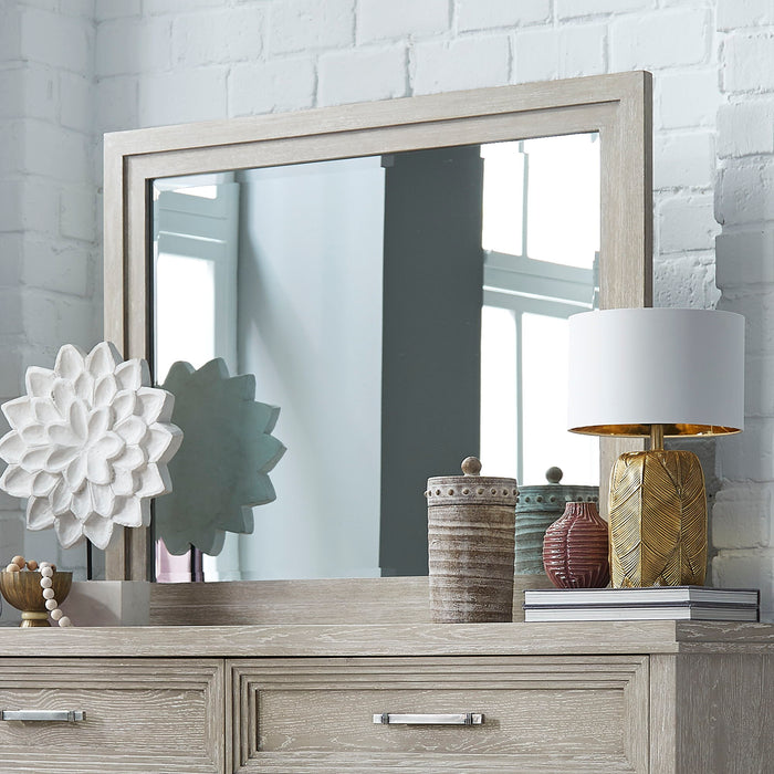 Belmar - Landscape Mirror - Washed Taupe – Landscape Mirrors by Liberty Furniture at Furniture Wholesale Plus , Nashville furniture store