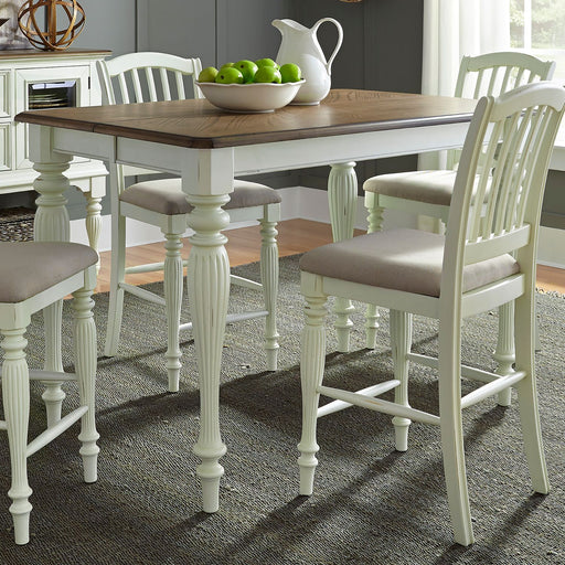 Cumberland Creek - Slat Back Counter Chair - White – Counter Chairs by Liberty Furniture at Furniture Wholesale Plus , Nashville furniture store