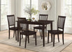 Gomez - 5 Piece Rectangular Dining Table Set - Cappuccino – 5 Piece Dining Room Sets by CoasterEveryday at Furniture Wholesale Plus , Nashville furniture store